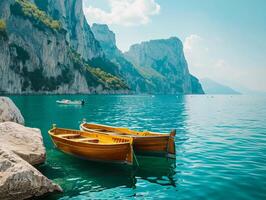 ai genererad typisk italiensk landskap nära amalfi kust foto