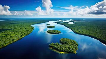 ai genererad vatten guyana sjöar ai genererad foto