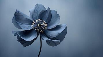 ai genererad blå Marin blomma ai genererad foto