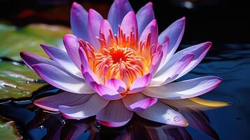 ai genererad skiss lotus blomma ritad för hand ai genererad foto