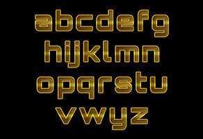 perforerad gyllene metall alfabet uppsättning foto
