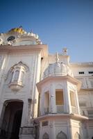 se av detaljer av arkitektur inuti gyllene tempel - harmandir sahib i amritsar, punjab, Indien, känd indisk sikh landmärke, gyllene tempel, de huvud fristad av sikher i amritsar, Indien foto