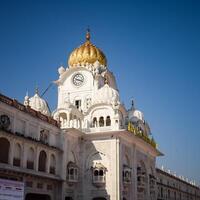 se av detaljer av arkitektur inuti gyllene tempel - harmandir sahib i amritsar, punjab, Indien, känd indisk sikh landmärke, gyllene tempel, de huvud fristad av sikher i amritsar, Indien foto