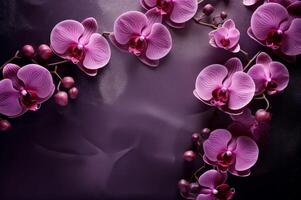 ai genererad lugn lyx orkide bakgrund. generera ai foto