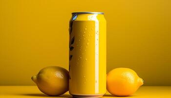 ai genererad färsk citronsaft, en uppfriskande dryck för en friska sommar genererad förbi ai foto