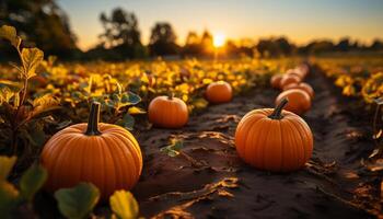 ai genererad höst orange glöd dekorerar natur läskigt halloween firande genererad förbi ai foto