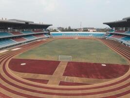 antenn se direkt ovan kridosono stadion, Hem stadion. foto