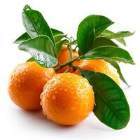 ai genererad clementiner, citrus- frukt på vit isolerat bakgrund - ai genererad bild foto