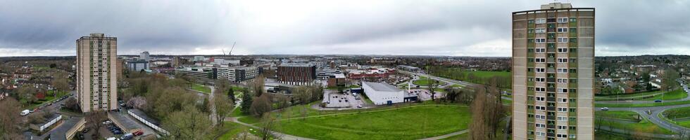 hög vinkel panorama- se av stevenage stad av England bra Storbritannien. feb 23:e, 2023 foto