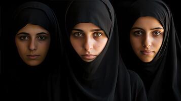 ai genererad skön arab kvinnor foto