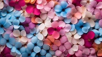 ai genererad blommig kronblad konfetti abstrakt textur bakgrund i hög grad detaljerad foto