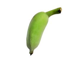 grön banan isolerat på vit näring begrepp foto