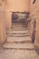 del av de slott av ait benhaddou, en befäst stad, de före detta husvagn sätt från sahara till marrakech. unesco värld arv, marocko foto