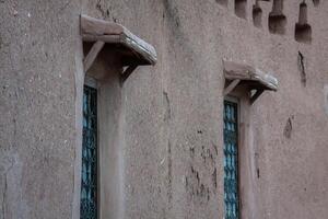 del av de slott av ait benhaddou, en befäst stad, de före detta husvagn sätt från sahara till marrakech. unesco värld arv, marocko foto