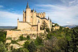 de känd alcazar av segovia, castilla y leon, Spanien foto