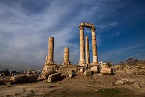 antenn se av amman stad de huvudstad av jordan. stad scape av amman. foto