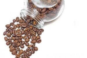 rostade kaffebönor, kan användas som bakgrund foto