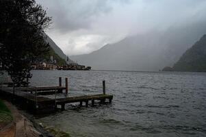 halstatt sjö annan se foto