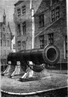 tråkig sorg, de kanon av Gent, årgång gravyr. foto