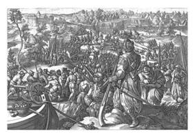 död av giovanni de 'Medici, hendrick goltzius, efter jan skåpbil der gatan, årgång illustration. foto