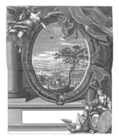 brytning genom de franska rader i Flandern, 1705, årgång illustration. foto
