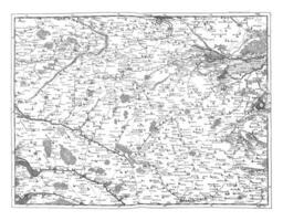 Karta av artesia och del av Picardyvintage illustration. foto