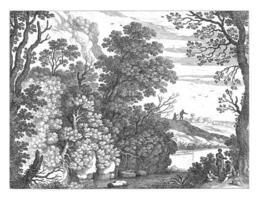 skog landskap, willem skåpbil nieulandt ii, efter paul bril, 1594 - 1635 foto