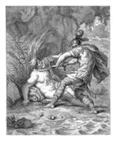 peleus fångar thetis, j. alexander janssens, efter segrare hedra janssens, c. 1700 foto