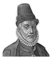 porträtt av philip ii, kung av spanien, antonie wierix ii, 1565 - 1604 foto