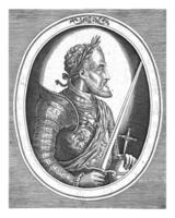 porträtt av charles v av habsburg, frans hej, 1546 - 1562 foto