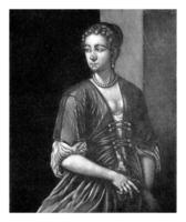 porträtt av en ung kvinna, pieter schenk jag, 1670 - 1713 foto