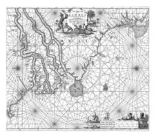 nautisk Diagram av de kust av gambia och del av de kust av senegal, guinea och sierra leone foto