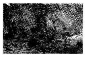 landskap med pilen och figur, charles emile jacque hänföras till, 1844 foto