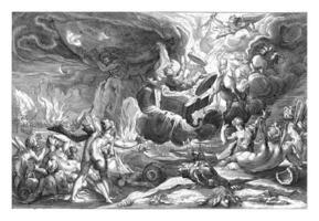 falla av phaeton, hendrick goltzius foto