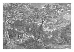 landskap med jerobeam och de profet Achia foto