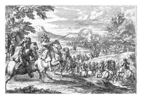 närmar sig kavalleri, jan skåpbil Huchtenburg, efter Adam frans skåpbil der meulen, 1674 - 1733 foto
