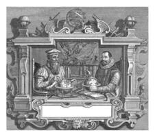 porträtt av jodocus hondius och gerard mercator, hendrick hondius avvisade tillskrivning, 1613 foto