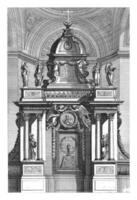 tabernakel med bägare och värd, franz ertinger, efter jean lepautre, 1650 - 1678 foto