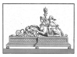 eldbock med sfinx, augustin foin, efter jean francois fyrtio, 1775 - 1790 foto