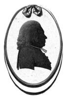 silhuett porträtt av jean Louis verster, govert kitsen, 1776 - 1810 foto