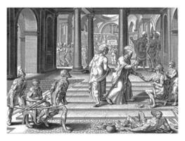 Peter läkning en paralytisk, anonym, efter philips galla, efter maarten skåpbil heemskerck, 1646 foto