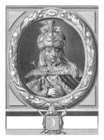 porträtt av mehmet iv, sultan av de ottoman imperium, Jacob gole, 1670 - 1724 foto