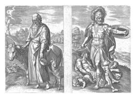 förfäder Ruben och simeon, johann sadelare jag, efter knaprig skåpbil håla broeck, 1639 foto