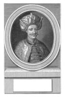 porträtt av mustafa ii, michiel skåpbil der gucht, 1670 - 1725 foto