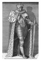 porträtt av francois-hercule de valois, hertig av anjou, philips galle foto