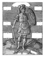 de kristen riddare, hieronymus wierix, 1589 - 1611 foto
