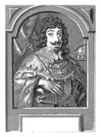 porträtt av Louis xiii, kung av Frankrike, pieter de jode ii, 1628 - 1670 foto