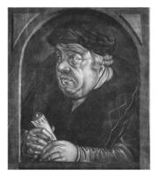 porträtt av Martin Luther, jan de stort, efter hans holbein ii, 1722 - 1745 foto