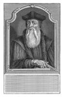 porträtt av Thomas cranmer, adolf skåpbil der laan, 1694 - 1755 foto