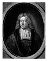 porträtt av adriaan reland, pieter schenk jag, 1703 sätta dit av de professor adriaan reland med klänning. foto